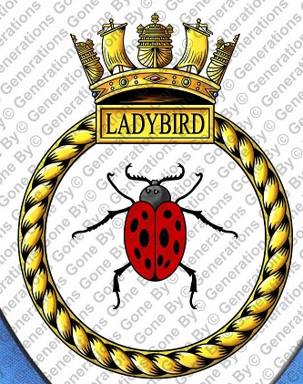 Coat of arms (crest) of the HMS Ladybird, Royal Navy