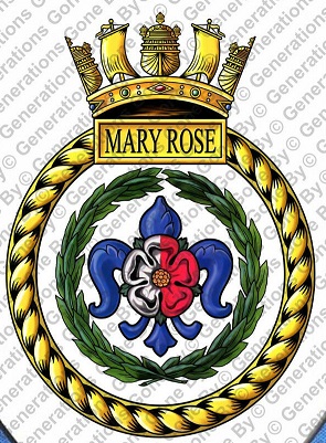 Coat of arms (crest) of the HMS Mary Rose, Royal Navy