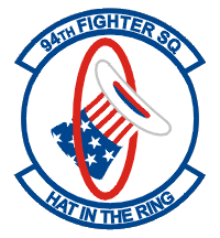 Coat of arms (crest) of the 94th Fighter Squadron, US Air Force