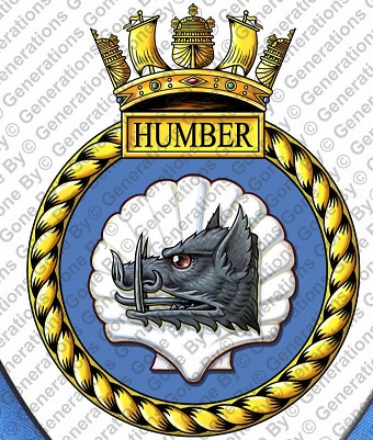 Coat of arms (crest) of the HMS Humber, Royal Navy