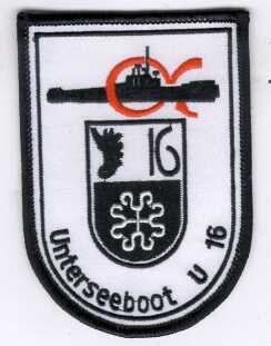 Coat of arms (crest) of the Submarine U-16, German Navy