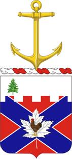 Arms of 243rd Regiment (formerly 243rd Coast Artillery Regiment), Rhode Island Army National Guard