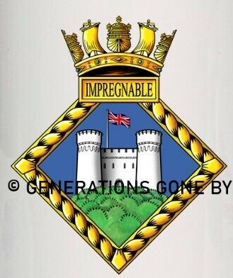 Coat of arms (crest) of the HMS Impregnable, Royal Navy