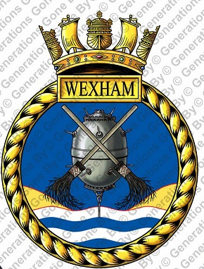 Coat of arms (crest) of the HMS Wexham, Royal Navy