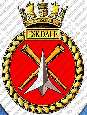 Coat of arms (crest) of the HMS Eskdale, Royal Navy