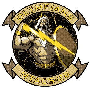 Coat of arms (crest) of the MTACS-28 Olympians, USMC
