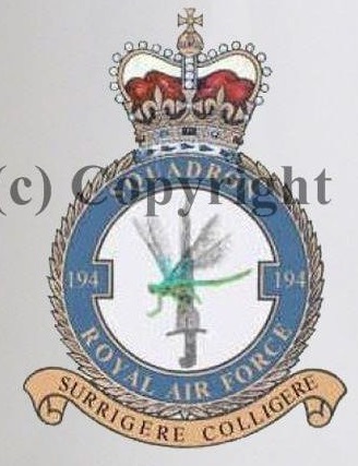 Coat of arms (crest) of the No 194 Squadron, Royal Air Force