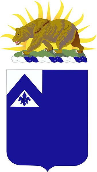 Arms of 185th Infantry Regiment, California Army National Guard