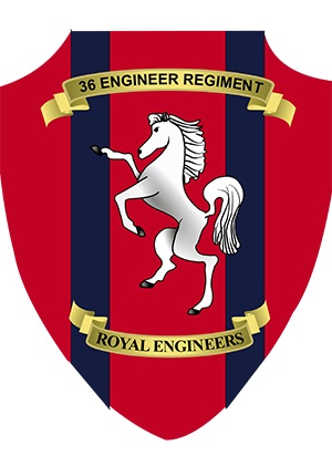Coat of arms (crest) of the 36 Engineer Regiment, RE, British Army