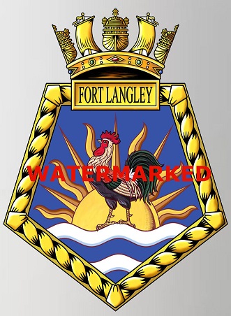 Coat of arms (crest) of the RFA Fort Langley, United Kingdom