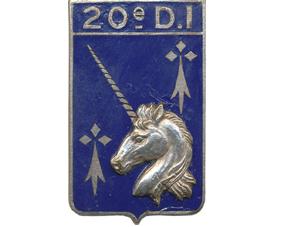 Coat of arms (crest) of the 20th Infantry Division, French Army