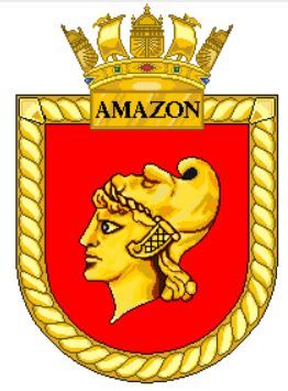 Coat of arms (crest) of the HMS Amazon, Royal Navy