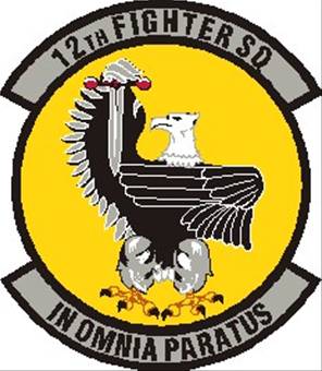 Coat of arms (crest) of the 12th Fighter Squadron, US Air Force