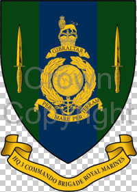 Coat of arms (crest) of the Headquarters 3 Commando Brigade, RM