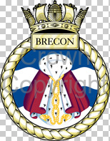 Coat of arms (crest) of the HMS Brecon, Royal Navy