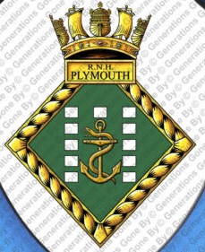 Coat of arms (crest) of the Royal Naval Hospital Plymouth, Royal Navy