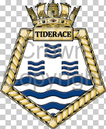 Coat of arms (crest) of the RFA Tiderace, United Kingdom