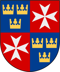 Coat of arms (crest) of Order of St John in Sweden