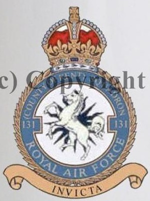 Coat of arms (crest) of the No 131 (County of Kent) Squadron, Royal Air Force