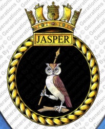 Coat of arms (crest) of the HMS Jasper, Royal Navy