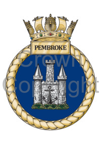 Coat of arms (crest) of the HMS Pembroke, Royal Navy