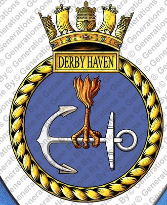 Coat of arms (crest) of the HMS Derby Haven, Royal Navy