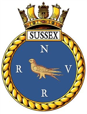 Coat of arms (crest) of the Royal Naval Volunteer Reserve Sussex, Royal Navy