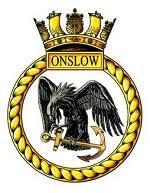 Coat of arms (crest) of the HMS Onslow, Royal Navy