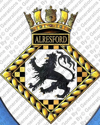 Coat of arms (crest) of the HMS Alresford, Royal Navy
