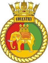 Coat of arms (crest) of the HMS Coventry, Royal Navy