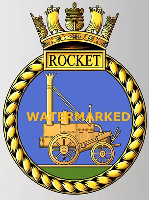 Coat of arms (crest) of the HMS Rocket, Royal Navy