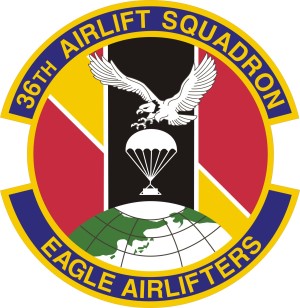 Coat of arms (crest) of the 36th Airlift Squadron, US Air Force