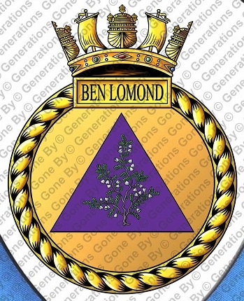 Coat of arms (crest) of the HMS Ben Lomond, Royal Navy