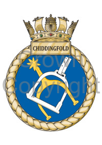 Coat of arms (crest) of the HMS Chiddingfold, Royal Navy