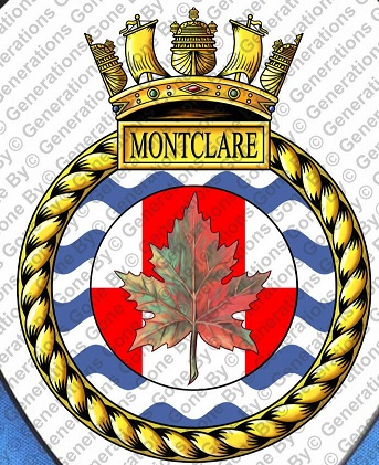 Coat of arms (crest) of the HMS Montclare, Royal Navy
