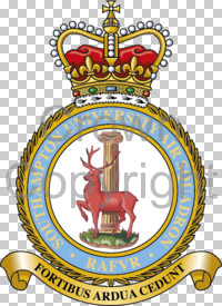 Coat of arms (crest) of the Southampton University Air Squadron, Royal Air Force Volunteer Reserve