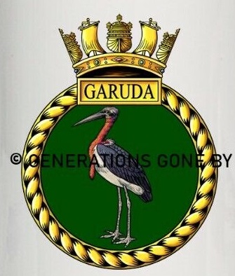 Coat of arms (crest) of the HMS Garuda, Royal Navy
