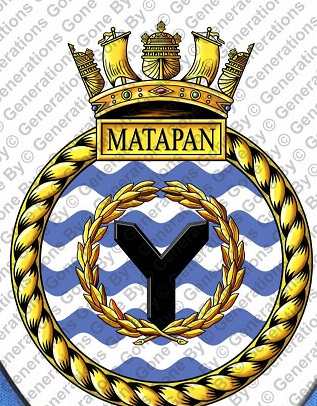 Coat of arms (crest) of the HMS Matapan, Royal Navy