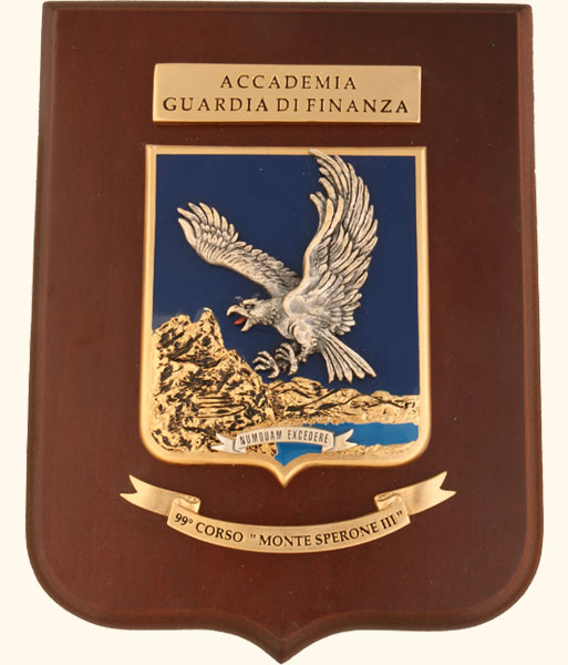 Arms of 99th Course Monte Sperone III, Academy of the Financial Guard