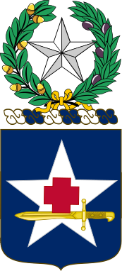 Coat of arms (crest) of the 111th Medical Battalion, Texas Army National Guard
