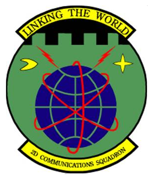 Coat of arms (crest) of the 2nd Communications Squadron, US Air Force