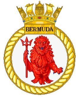 Coat of arms (crest) of the HMS Bermuda, Royal Navy