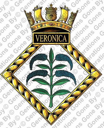 Coat of arms (crest) of the HMS Veronica, Royal Navy