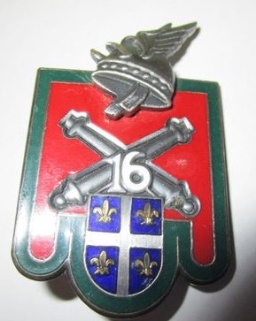 Coat of arms (crest) of the 16th Artillery Regiment, French Army