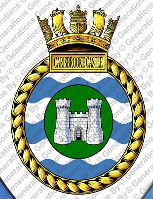 Coat of arms (crest) of the HMS Carisbrooke Castle, Royal Navy