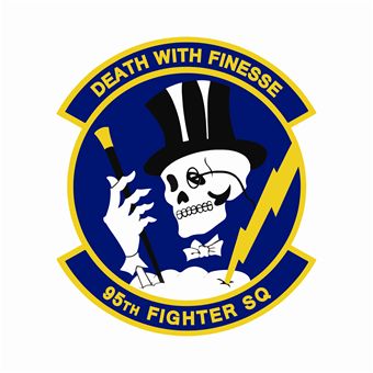 Coat of arms (crest) of the 95th Fighter Squadron, US Air Force