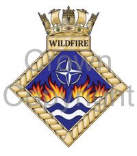 Coat of arms (crest) of HMS Wildfire, Royal Navy