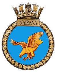 Coat of arms (crest) of the HMS Nairana, Royal Navy