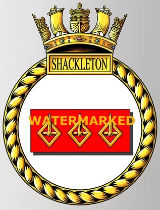 Coat of arms (crest) of the HMS Sharpshooter, Royal Navy