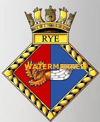 Coat of arms (crest) of the HMS Rye, Royal Navy
